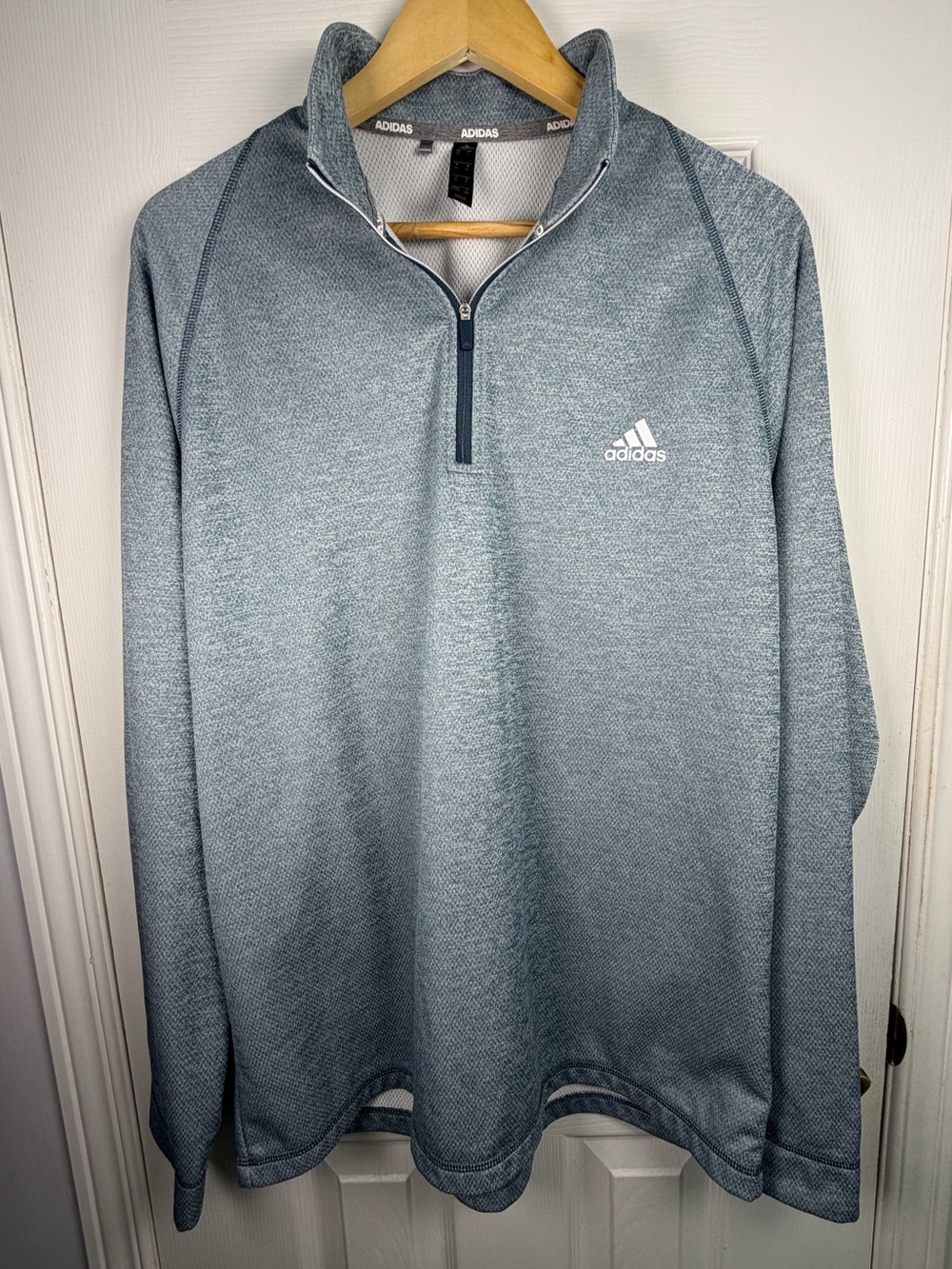 adidas Men's XL Heather Gray Quarter Zip Pullover Performance Athletic Golf